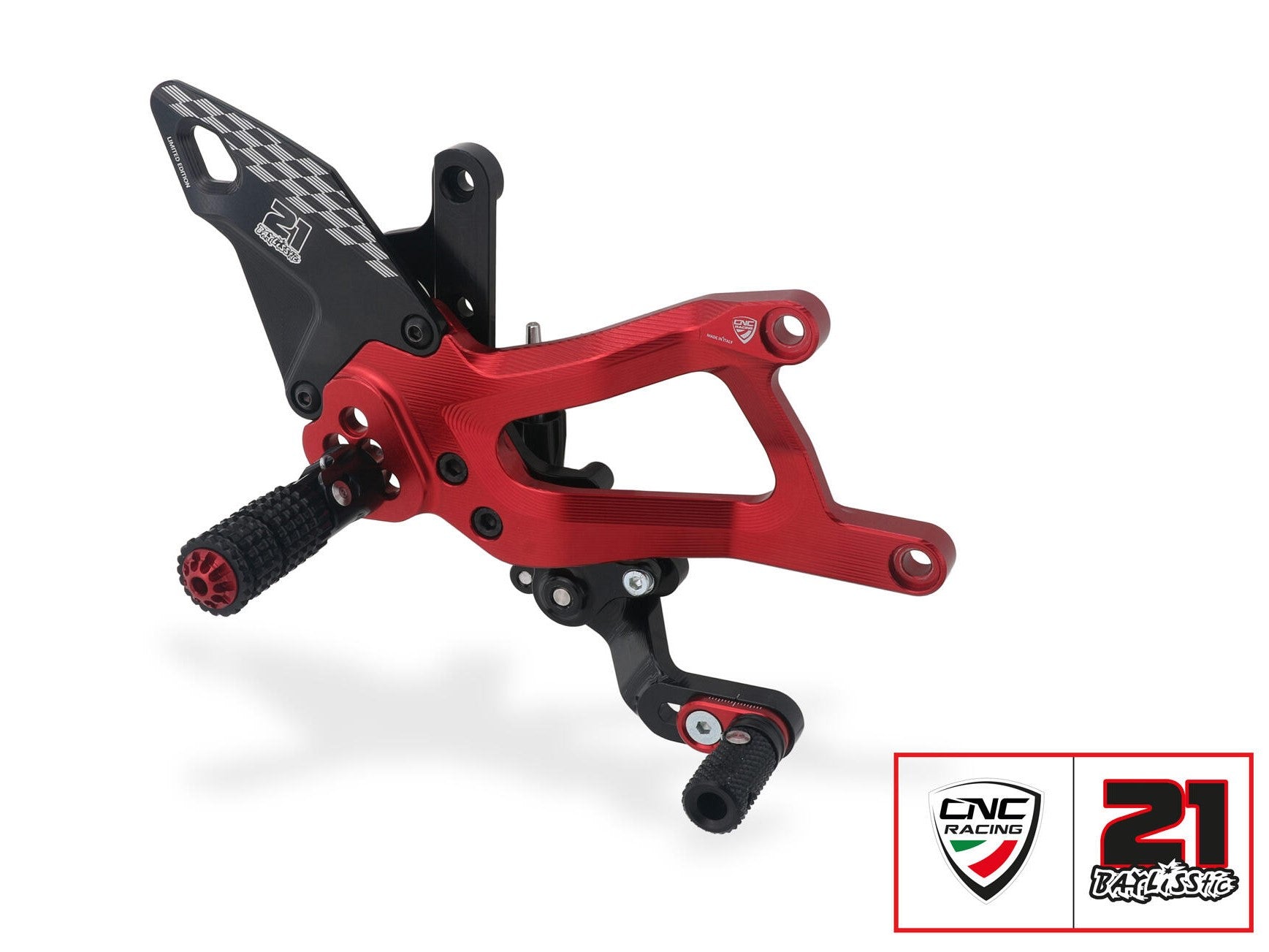 CNC RACING PE414TB Ducati Panigale V4 / V4S (2025+) Adjustable Rearsets (Troy Bayliss Limited Edition) – Accessories in the Motodeal Motorcycle Aftermarket Accessories and Parts Online Shop