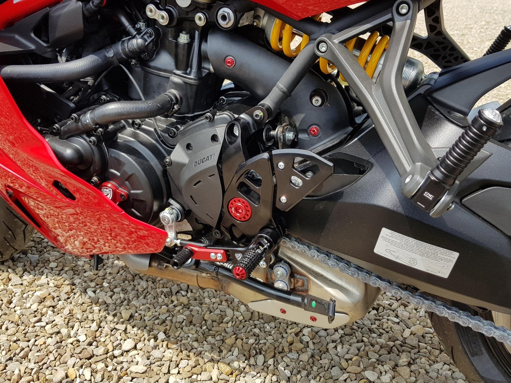 PE444 - CNC RACING Ducati Monster / Supersport Adjustable Rearset – Accessories in the Motodeal Motorcycle Aftermarket Accessories and Parts Online Shop