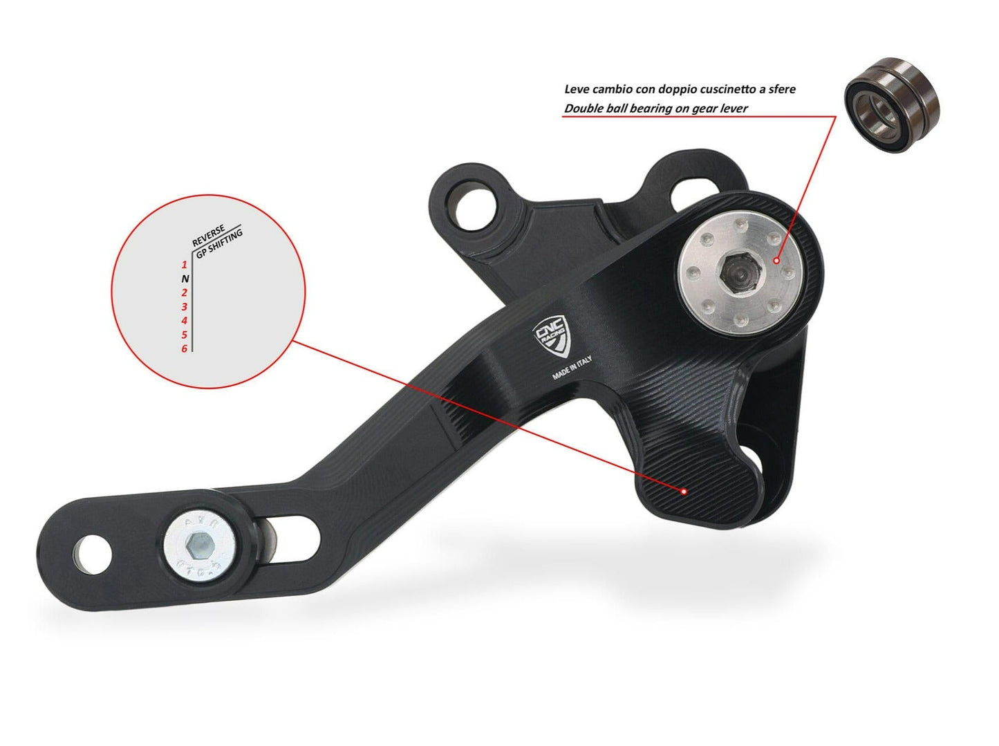 PEC07 - CNC RACING Ducati Multistrada V4 / V4S / Pikes Peak (2021+) Gear Lever Reverse Shift (GP, "Slide") – Accessories in the Motodeal Motorcycle Aftermarket Accessories and Parts Online Shop
