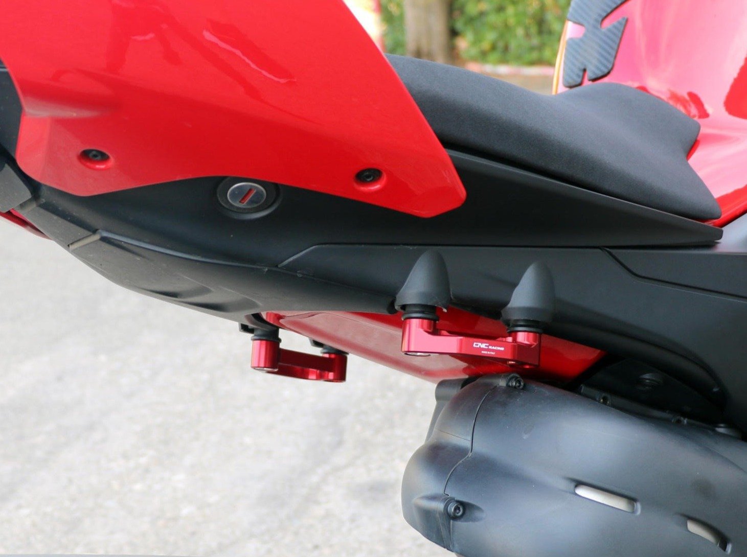 PET52 - CNC RACING Ducati Panigale V4 / Streetfighter (2018+) Rear Footrest Removal Plates – Accessories in the Motodeal Motorcycle Aftermarket Accessories and Parts Online Shop