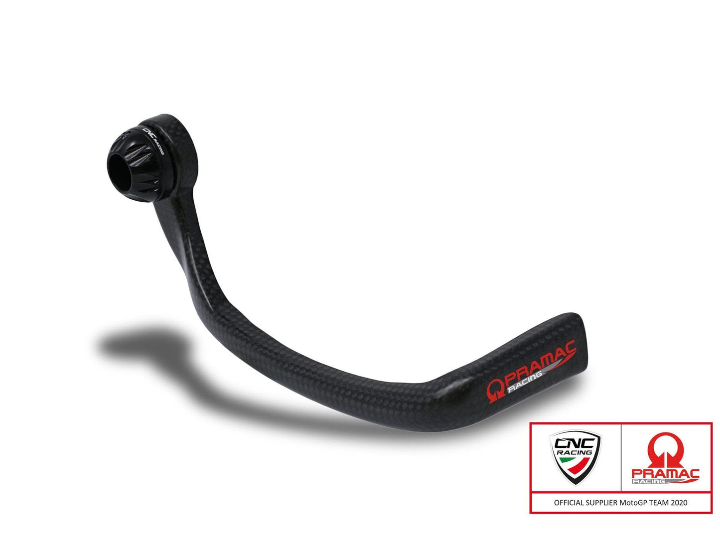 PL150PR - CNC RACING Carbon Racing Brake Lever Guard (Pramac edition; including Ø 13-20 mm adapter) – Accessories in the Motodeal Motorcycle Aftermarket Accessories and Parts Online Shop