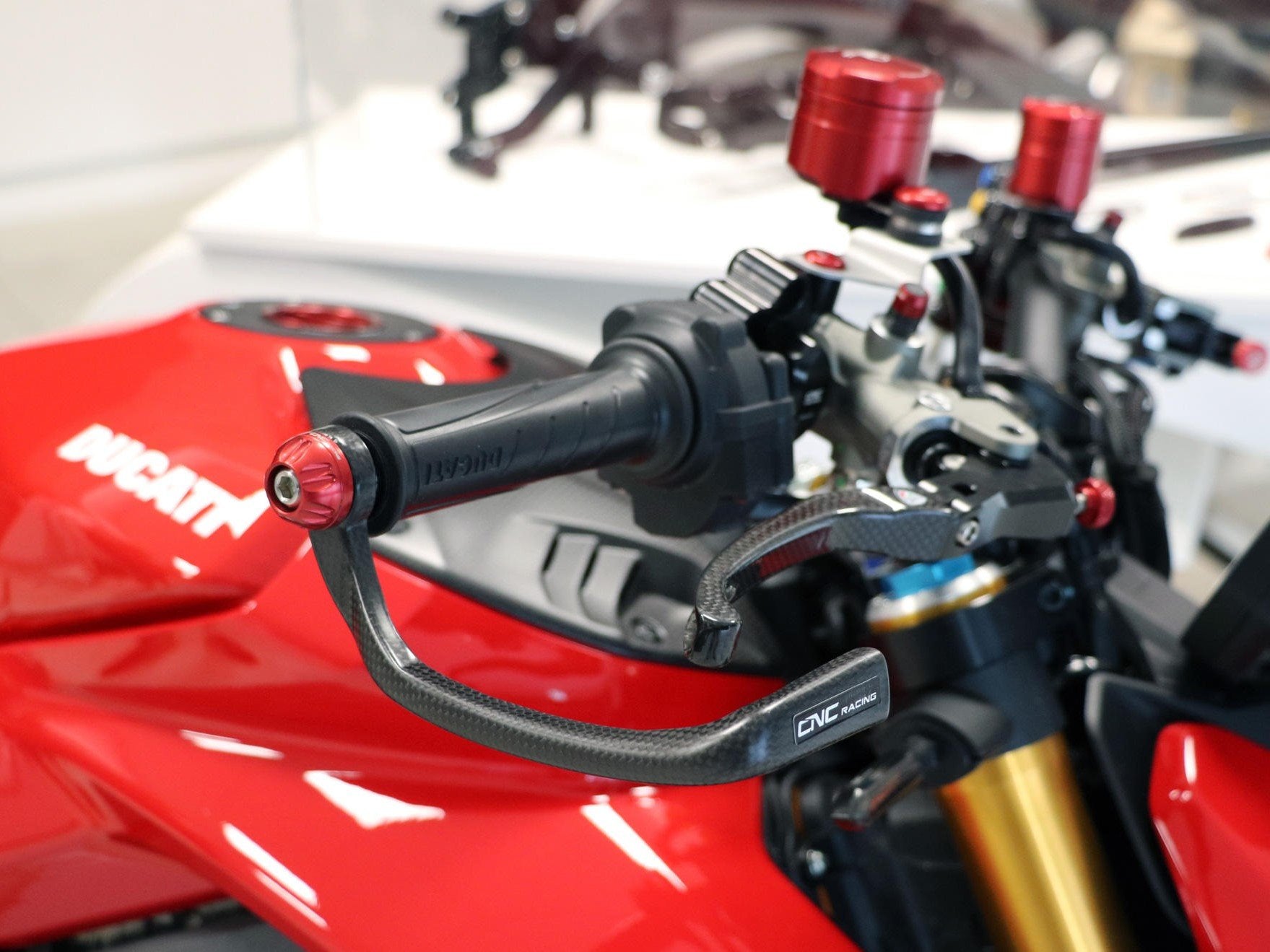 PL150 - CNC RACING Ducati Monster 950 / Streetfighter V2 (2021+) Carbon Racing Brake Lever Guard (including adapter) – Accessories in the Motodeal Motorcycle Aftermarket Accessories and Parts Online Shop