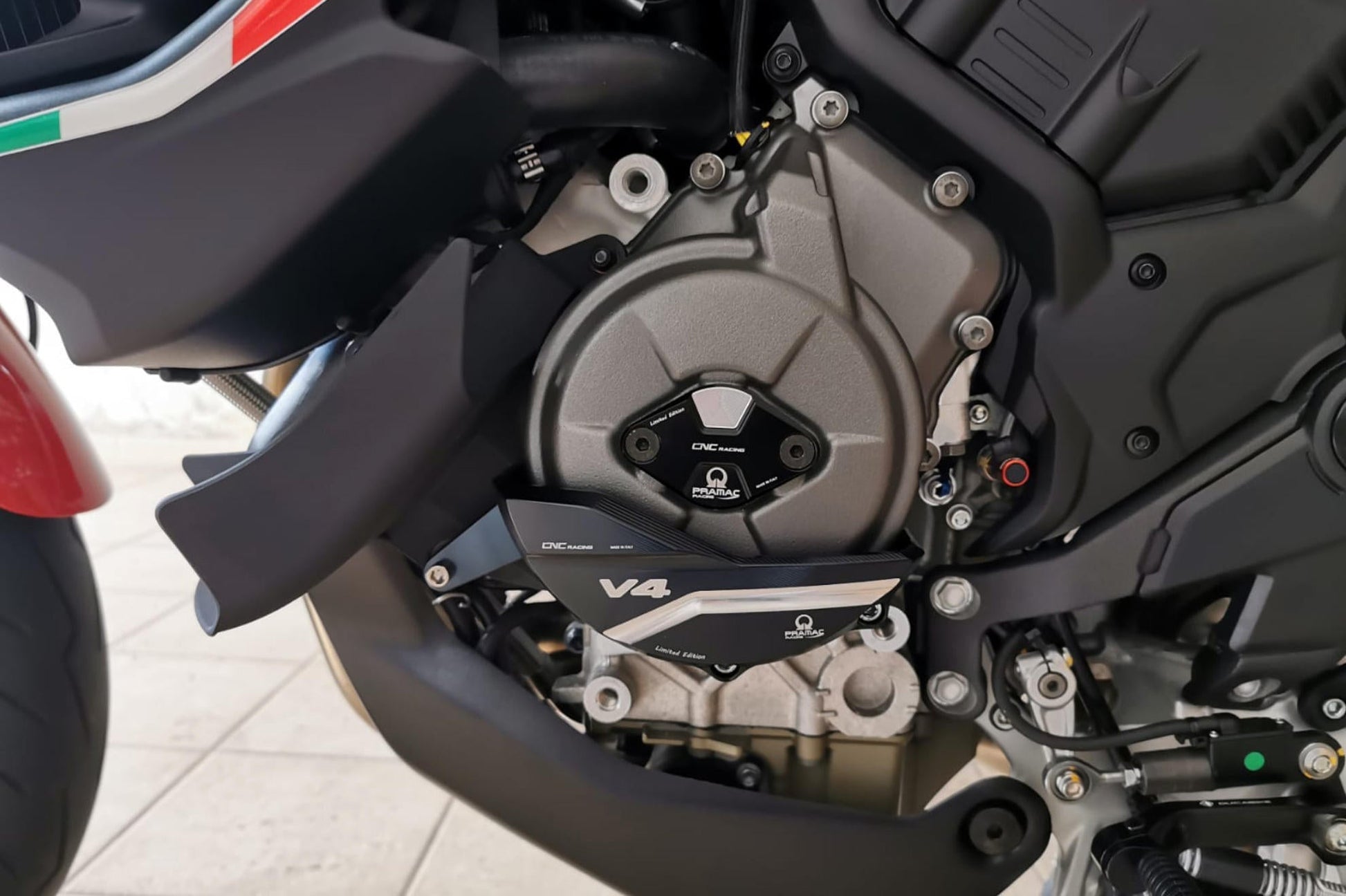 PR319PR - CNC RACING Ducati Multistrada V4 (2021+) Generator Cover Protector (Pramac edition) – Accessories in the Motodeal Motorcycle Aftermarket Accessories and Parts Online Shop