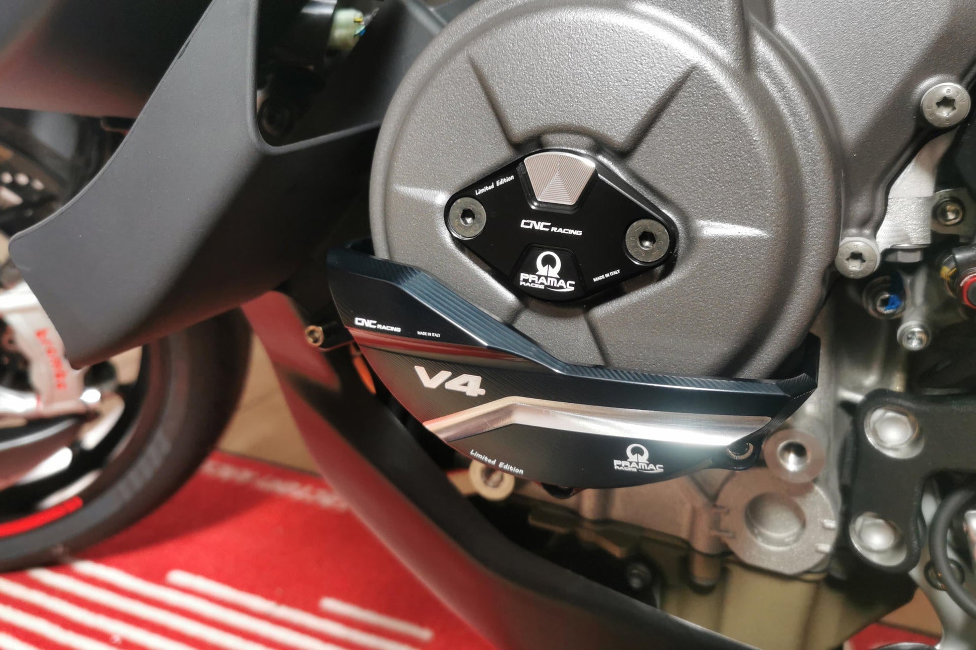 PR319PR - CNC RACING Ducati Multistrada V4 (2021+) Generator Cover Protector (Pramac edition) – Accessories in the Motodeal Motorcycle Aftermarket Accessories and Parts Online Shop