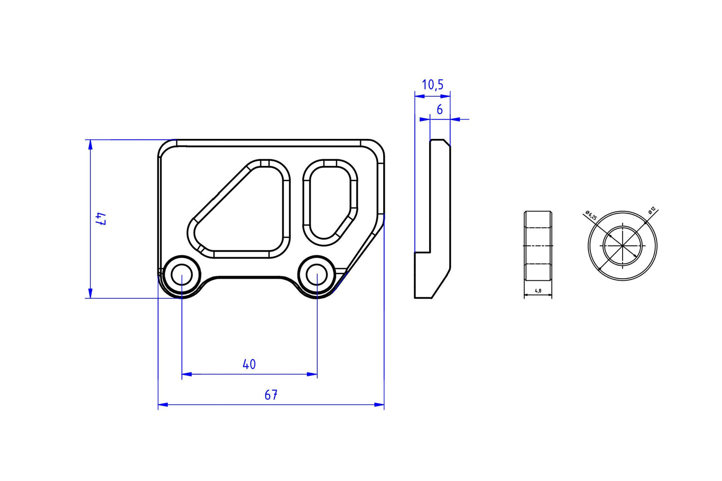 PR325 - CNC RACING Ducati / Moto Guzzi Rear Brake Master Cylinder Protector (for OEM rearset) – Accessories in the Motodeal Motorcycle Aftermarket Accessories and Parts Online Shop