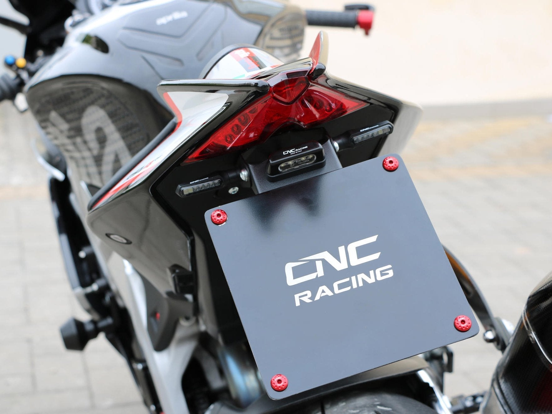 PT103 - CNC RACING Aprilia RSV4 / Tuono V4 (09/20) Adjustable LED License Plate Holder – Accessories in the Motodeal Motorcycle Aftermarket Accessories and Parts Online Shop