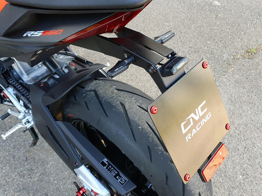 PT160 - CNC RACING Aprilia (2021+) Adjustable LED License Plate Holder – Accessories in the Motodeal Motorcycle Aftermarket Accessories and Parts Online Shop