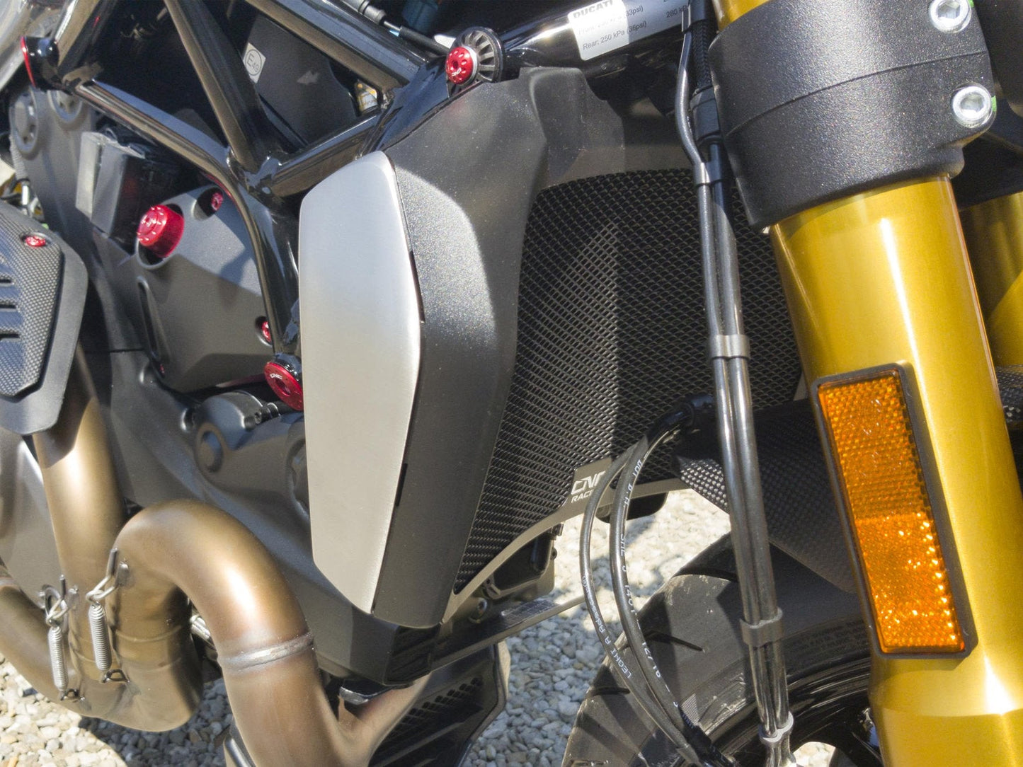 RA012 - CNC RACING Ducati Monster / SuperSport Radiator Guard – Accessories in the Motodeal Motorcycle Aftermarket Accessories and Parts Online Shop