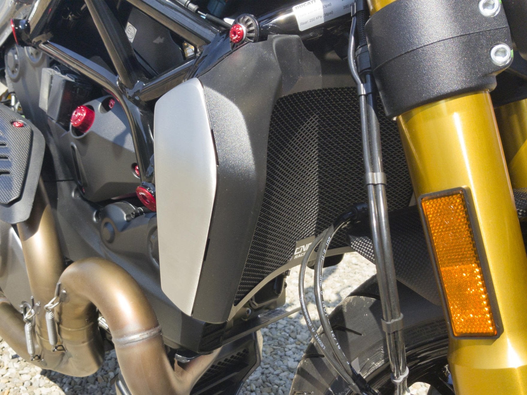 RA012 - CNC RACING Ducati Monster / SuperSport Radiator Guard – Accessories in the Motodeal Motorcycle Aftermarket Accessories and Parts Online Shop