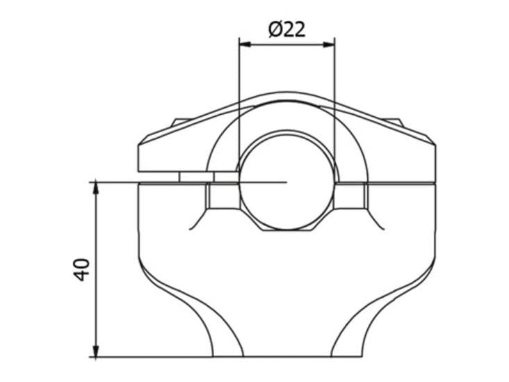 RM240 - CNC RACING Ducati Monster / Hypermotard Handlebar Riser (Ø 22 mm) – Accessories in the Motodeal Motorcycle Aftermarket Accessories and Parts Online Shop