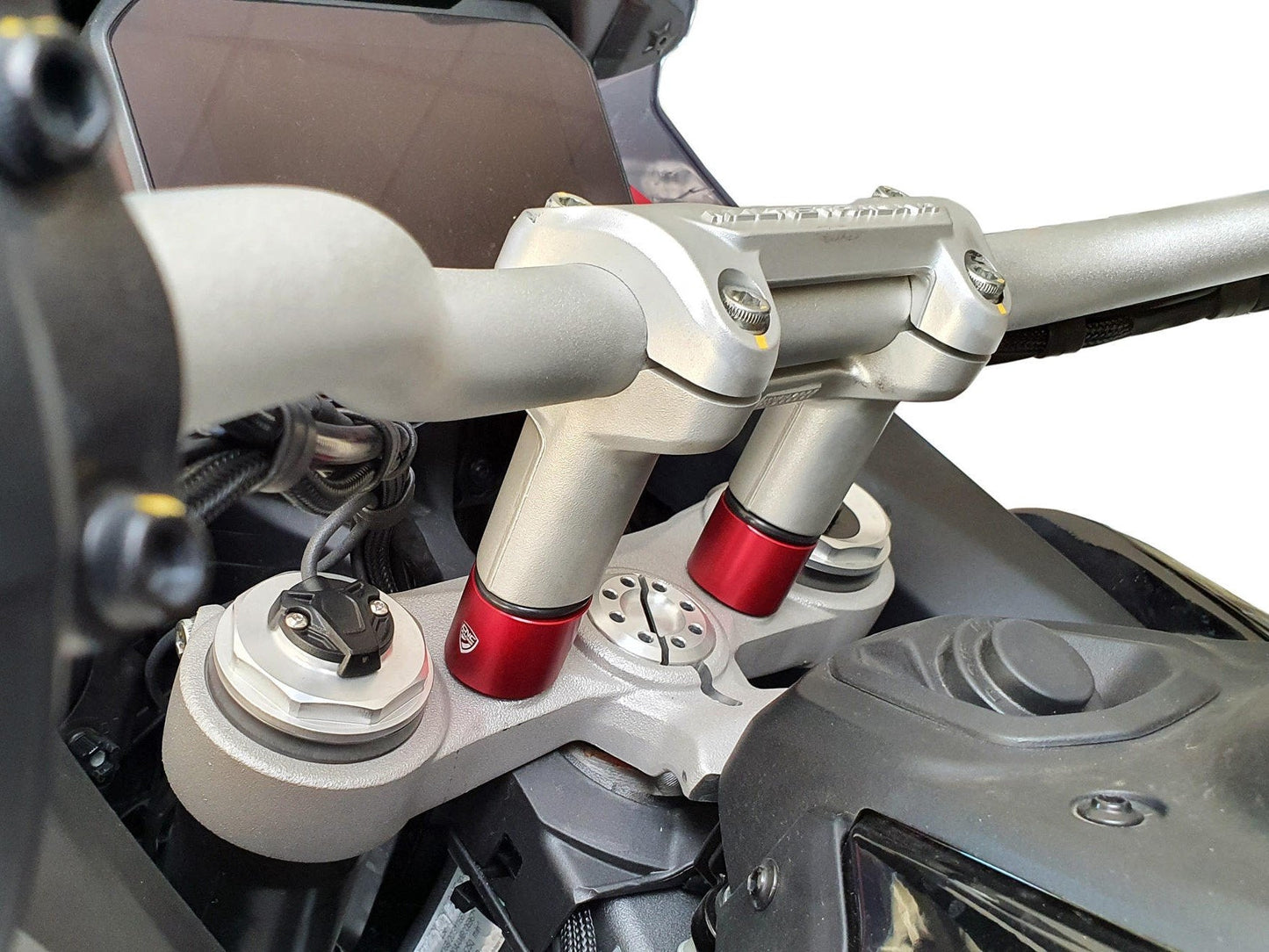 RM258 - CNC RACING Ducati Multistrada V4 (2021+) Handlebar Riser Spacers (H 30mm) – Accessories in the Motodeal Motorcycle Aftermarket Accessories and Parts Online Shop