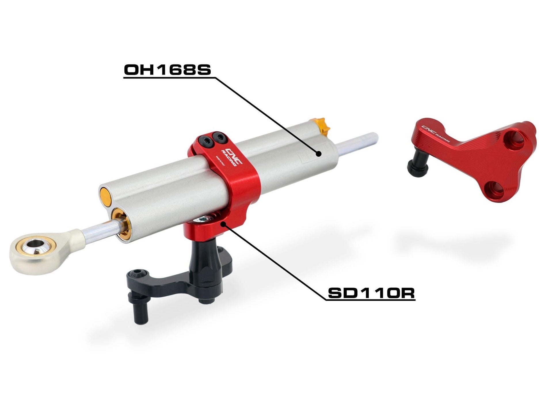 Ducati Monster 950 / 937 (2021+) OHLINS Steering Damper + CNC RACING Mounting Kit – Accessories in the Motodeal Motorcycle Aftermarket Accessories and Parts Online Shop