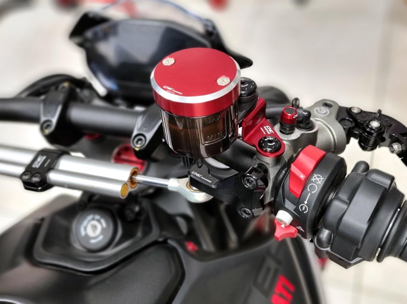 SEA15 - CNC RACING Ducati Monster / Streetfighter Front Fluid Tanks Brackets Kit – Accessories in the Motodeal Motorcycle Aftermarket Accessories and Parts Online Shop