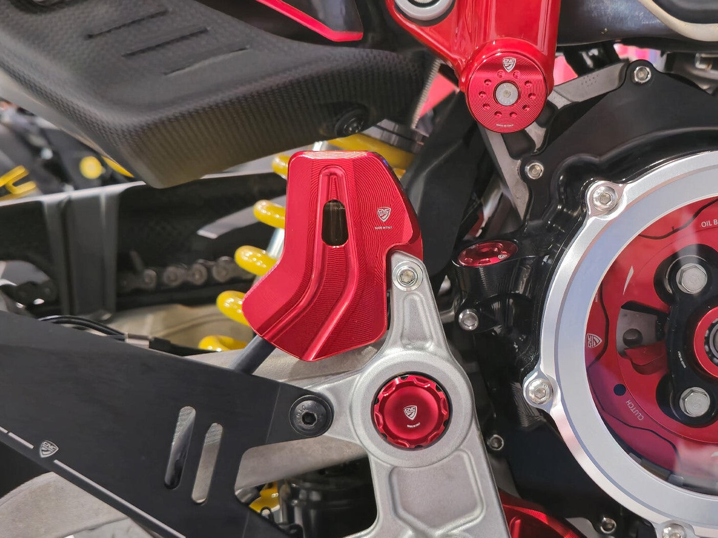 SEA20 - CNC RACING Ducati Hypermotard 698 Mono (2024+) Rear Brake Fluid Tank Holder – Accessories in the Motodeal Motorcycle Aftermarket Accessories and Parts Online Shop