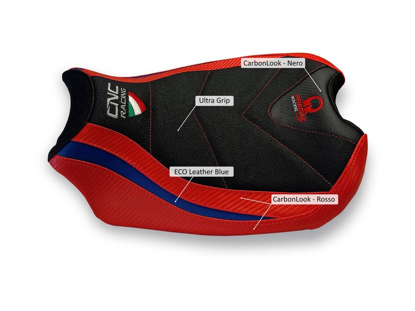 SLD01PR - CNC RACING Ducati Panigale V4 (18/24) Ultragrip Seat Cover (Pramac edition) – Accessories in the Motodeal Motorcycle Aftermarket Accessories and Parts Online Shop