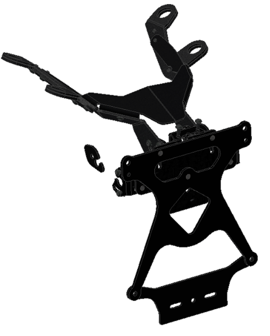 PRT07 - DUCABIKE Ducati Monster 821 (14/17) Adjustable License Plate Holder (short) – Accessories in the Motodeal Motorcycle Aftermarket Accessories and Parts Online Shop