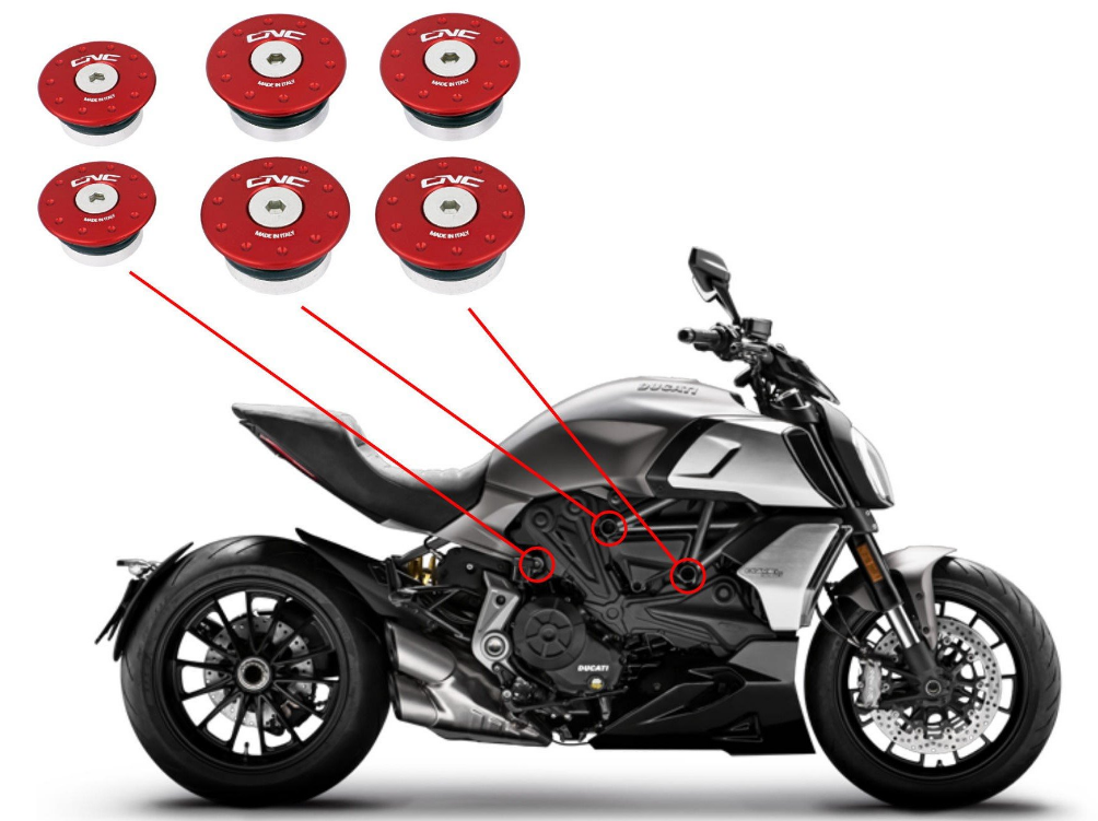 TT361 - CNC RACING Ducati Diavel 1260 Frame Plugs – Accessories in the Motodeal Motorcycle Aftermarket Accessories and Parts Online Shop