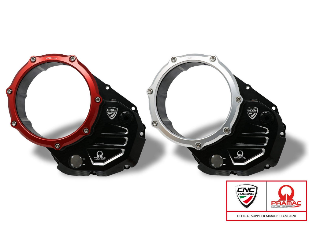 CA501PR - CNC RACING Ducati Oil Bath Clear Clutch Cover (Pramac edition) – Accessories in the Motodeal Motorcycle Aftermarket Accessories and Parts Online Shop