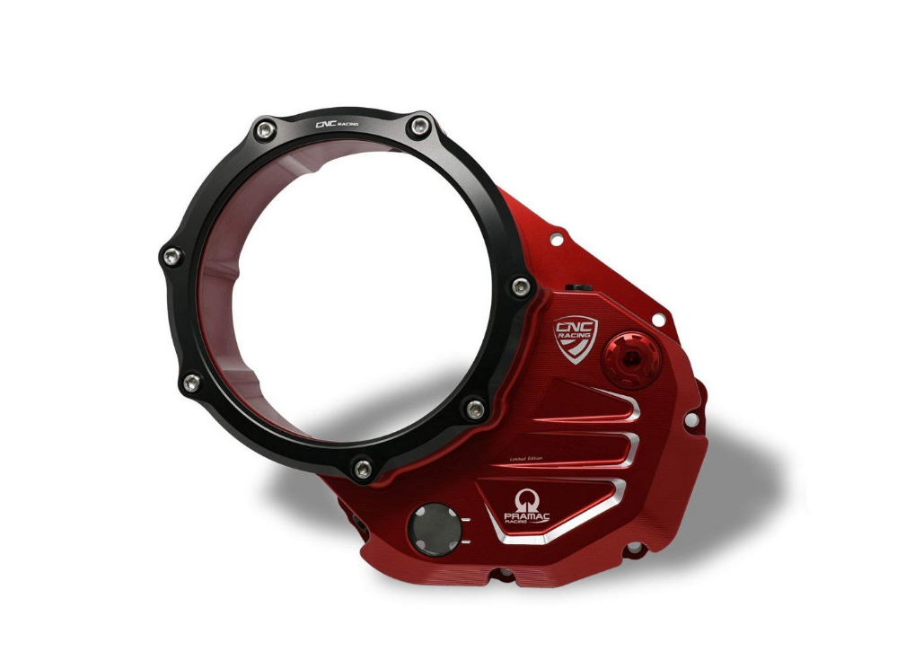 CA501PR - CNC RACING Ducati Oil Bath Clear Clutch Cover (Pramac edition) – Accessories in the Motodeal Motorcycle Aftermarket Accessories and Parts Online Shop