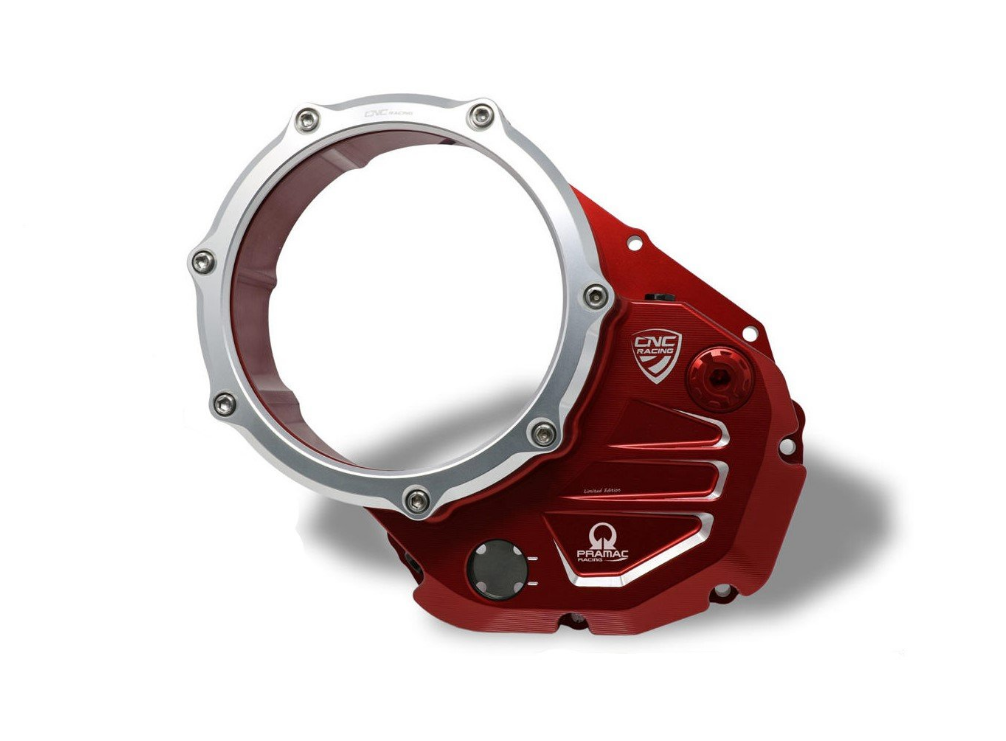 CA501PR - CNC RACING Ducati Oil Bath Clear Clutch Cover (Pramac edition) – Accessories in the Motodeal Motorcycle Aftermarket Accessories and Parts Online Shop