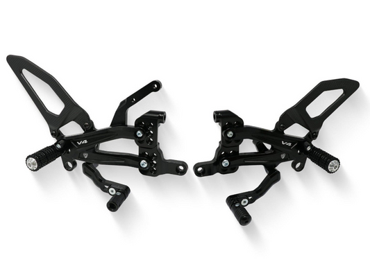 PE410 - CNC RACING Ducati Streetfighter V4 Adjustable Rearset (carbon heel guards) – Accessories in the Motodeal Motorcycle Aftermarket Accessories and Parts Online Shop