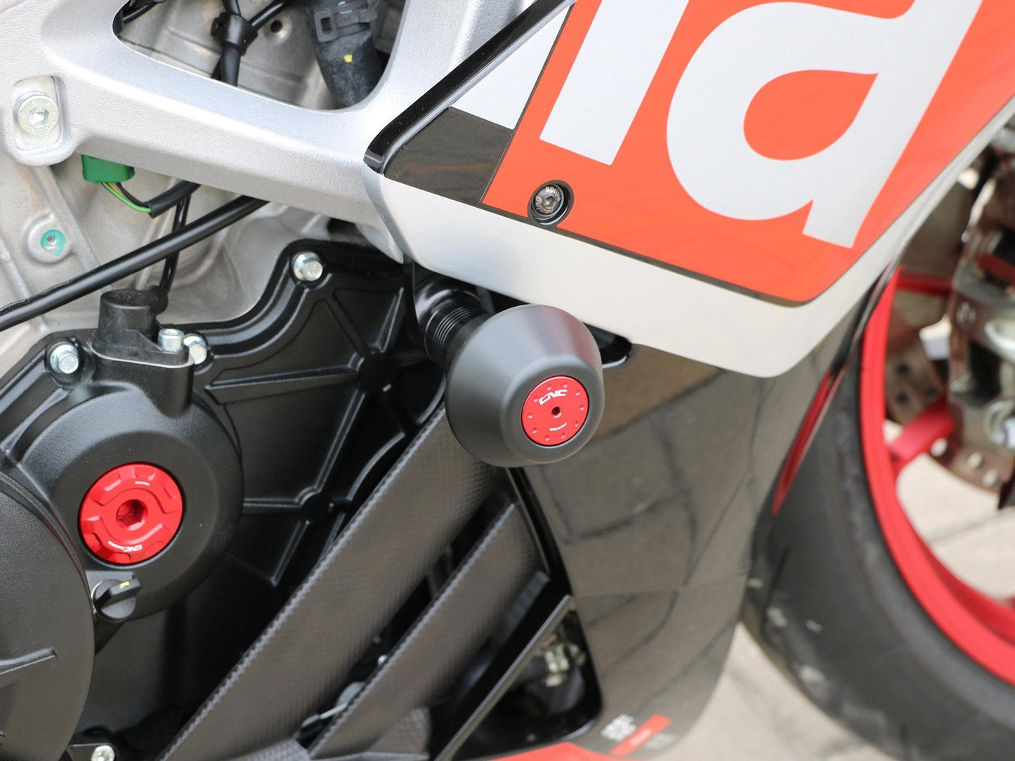 TC318 - CNC RACING Aprilia RSV4 / Tuono V4 Frame Crash Protectors – Accessories in the Motodeal Motorcycle Aftermarket Accessories and Parts Online Shop