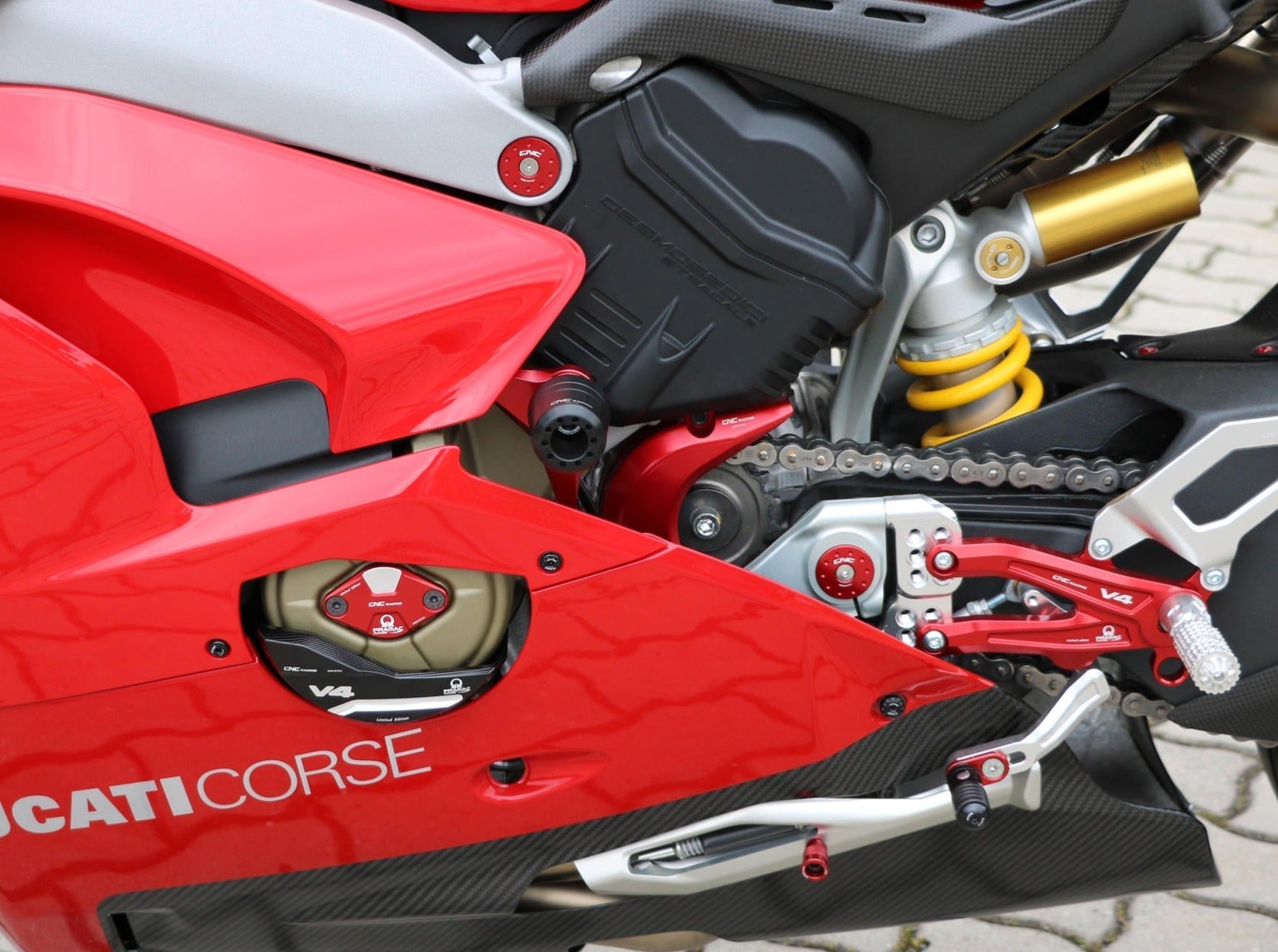 TC326 - CNC RACING Ducati Panigale V4 (22/24) Frame Crash Protection Sliders – Accessories in the Motodeal Motorcycle Aftermarket Accessories and Parts Online Shop