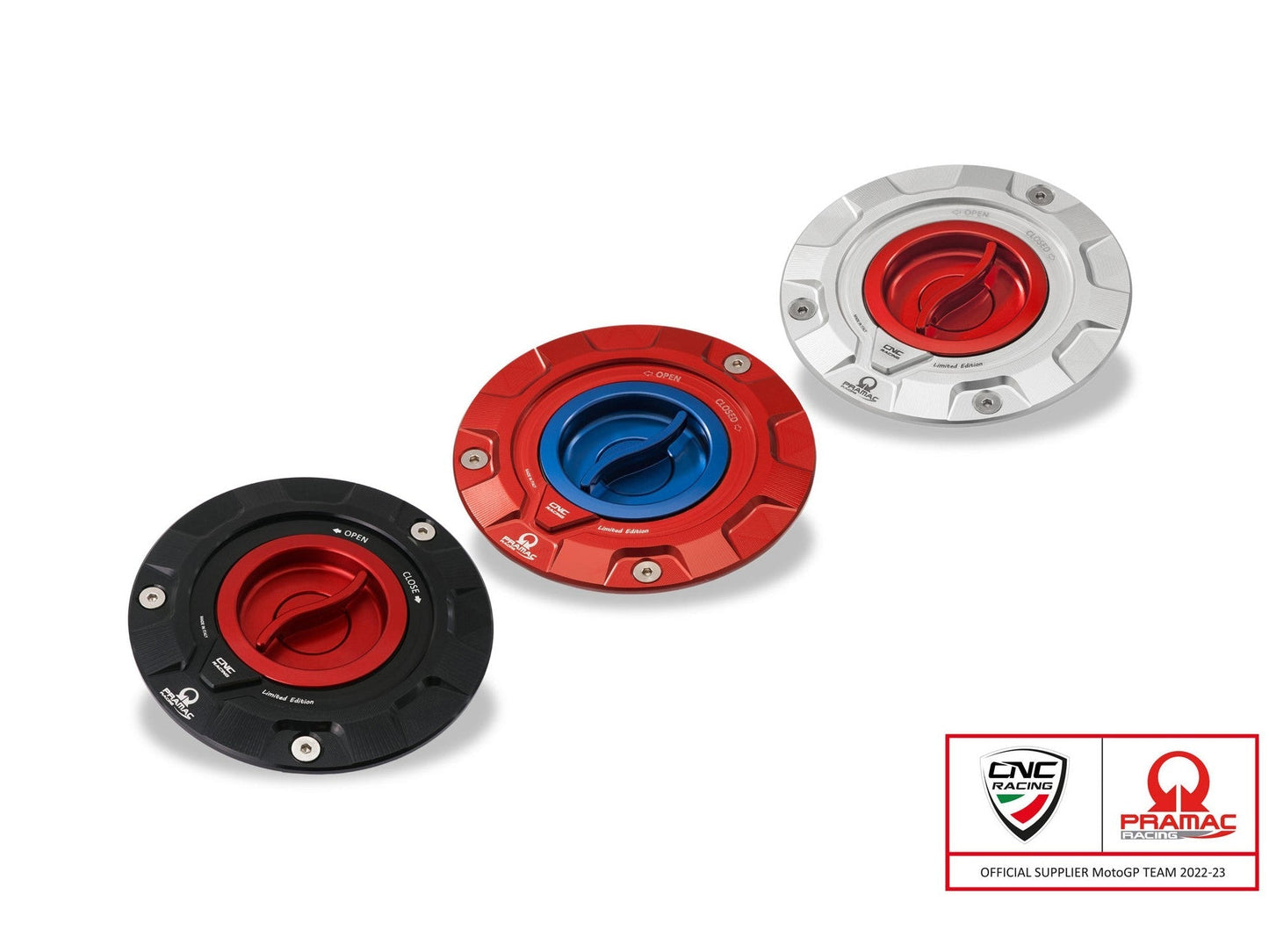 TS423PR - CNC RACING Ducati / MV Agusta Fuel Tank Cap (Pramac edition) – Accessories in the Motodeal Motorcycle Aftermarket Accessories and Parts Online Shop