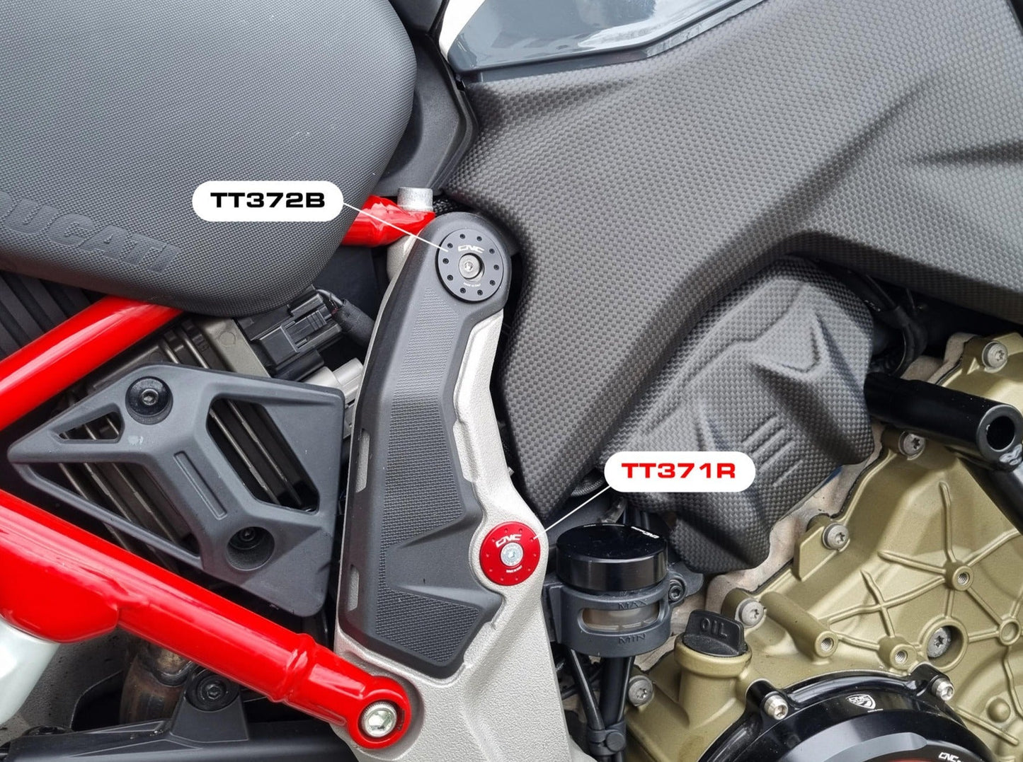 TT371 - CNC RACING Ducati Multistrada V4 (2021+) Frame Plugs (small holes set) – Accessories in the Motodeal Motorcycle Aftermarket Accessories and Parts Online Shop