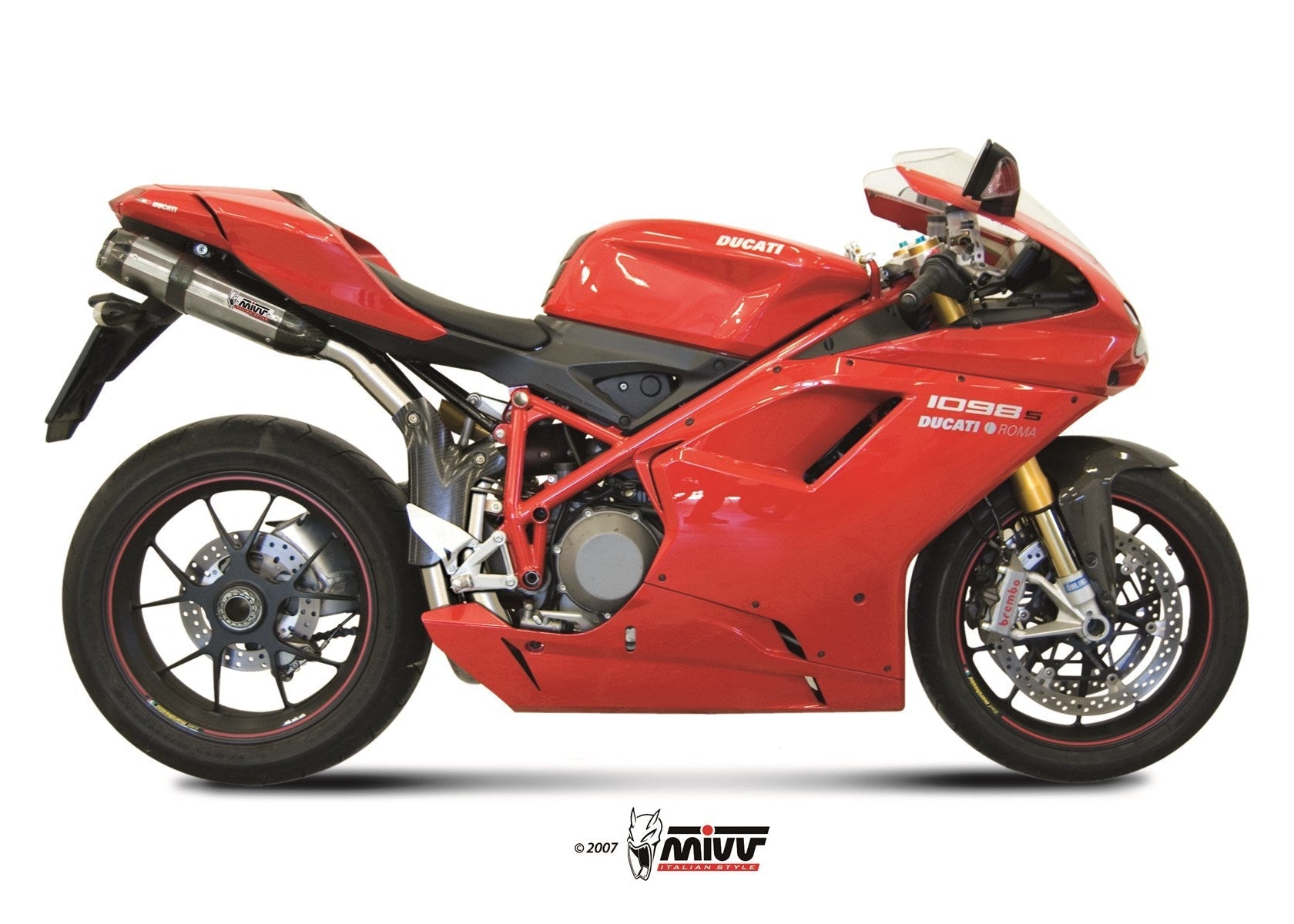 MIVV UD.021 Ducati 1098 (07/11) Dual Slip-on Underseat Exhaust "Suono" (stainless steel; approved) – Accessories in the 2WheelsHero Motorcycle Aftermarket Accessories and Parts Online Shop