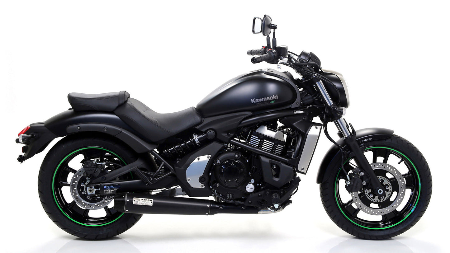 ARROW 74003KZ+74505RBN Kawasaki Vulcan S650/Cafe (2017+) Steel Full Exhaust System "Competition Evo Rebel" – Accessories in the 2WheelsHero Motorcycle Aftermarket Accessories and Parts Online Shop