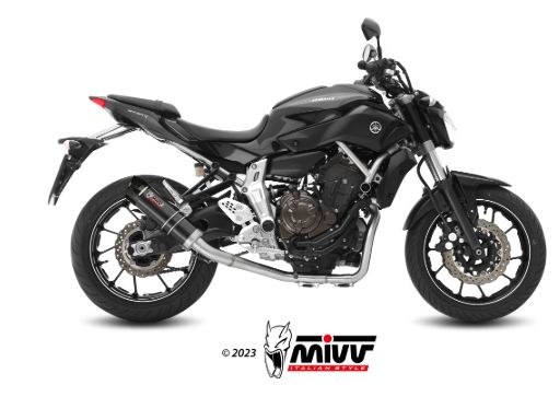 MIVV Y.045 YAMAHA MT-07 / FZ-07 (2014 - ) Full System High Exhaust "GP" (Carbon + Carbon Cap; approved) – Accessories in the 2WheelsHero Motorcycle Aftermarket Accessories and Parts Online Shop
