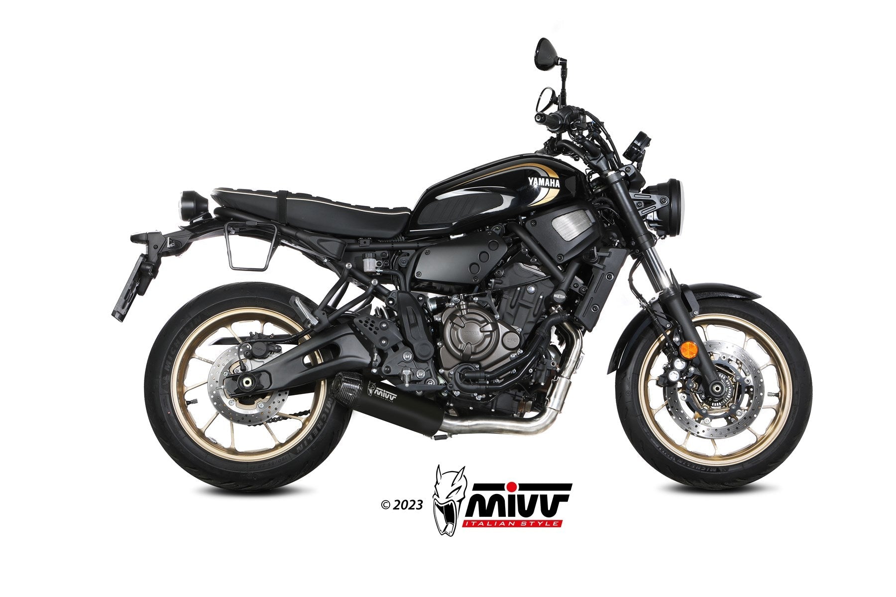 MIVV Y.077 YAMAHA XSR 700 (2021 - ) Full System Exhaust "HR-1" (LONG CARBON BACKPLATE; approved) – Accessories in the 2WheelsHero Motorcycle Aftermarket Accessories and Parts Online Shop