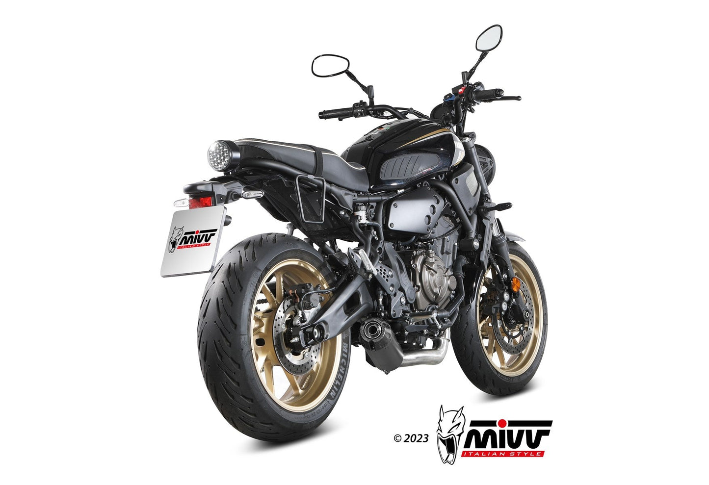 MIVV Y.077 YAMAHA XSR 700 (2021 - ) Full System Exhaust "HR-1" (LONG CARBON BACKPLATE; approved) – Accessories in the 2WheelsHero Motorcycle Aftermarket Accessories and Parts Online Shop