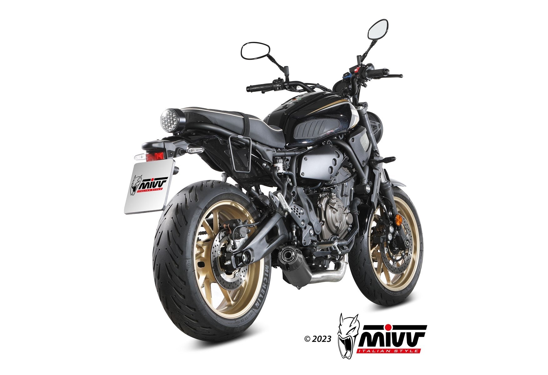 MIVV Y.077 YAMAHA XSR 700 (2021 - ) Full System Exhaust "HR-1" (LONG CARBON BACKPLATE; approved) – Accessories in the 2WheelsHero Motorcycle Aftermarket Accessories and Parts Online Shop