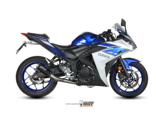 MIVV X.YA.0008 YAMAHA YZF R25 / YZF R3 / MT-03 (2015 - ) Full System Exhaust "Full System" (Black; not approved) – Accessories in the 2WheelsHero Motorcycle Aftermarket Accessories and Parts Online Shop