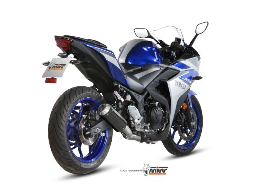 MIVV X.YA.0008 YAMAHA YZF R25 / YZF R3 / MT-03(2015 - ) Full System Exhaust "Full System" (Carbon; not approved) – Accessories in the 2WheelsHero Motorcycle Aftermarket Accessories and Parts Online Shop