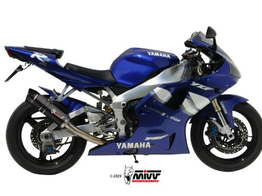 MIVV Y.001 YAMAHA YZF 1000 R1 (1998 - 2001) Slip-on Exhaust "GP" (Black + Crabon Cap; approved) – Accessories in the 2WheelsHero Motorcycle Aftermarket Accessories and Parts Online Shop