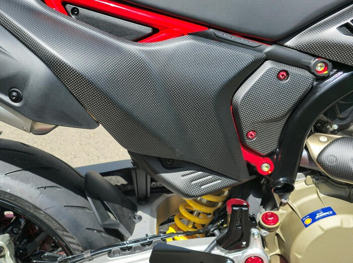 ZA272 - CNC RACING Ducati Hypermotard 698 Mono (2024+) Carbon Frame Side Covers – Accessories in the Motodeal Motorcycle Aftermarket Accessories and Parts Online Shop