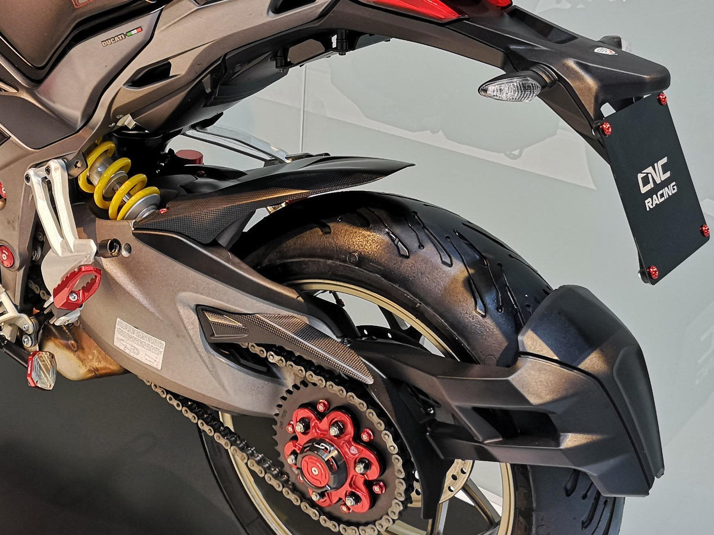 ZA513 - CNC RACING Ducati Multistrada 1260/1200 Carbon Upper Chain Guard – Accessories in the Motodeal Motorcycle Aftermarket Accessories and Parts Online Shop