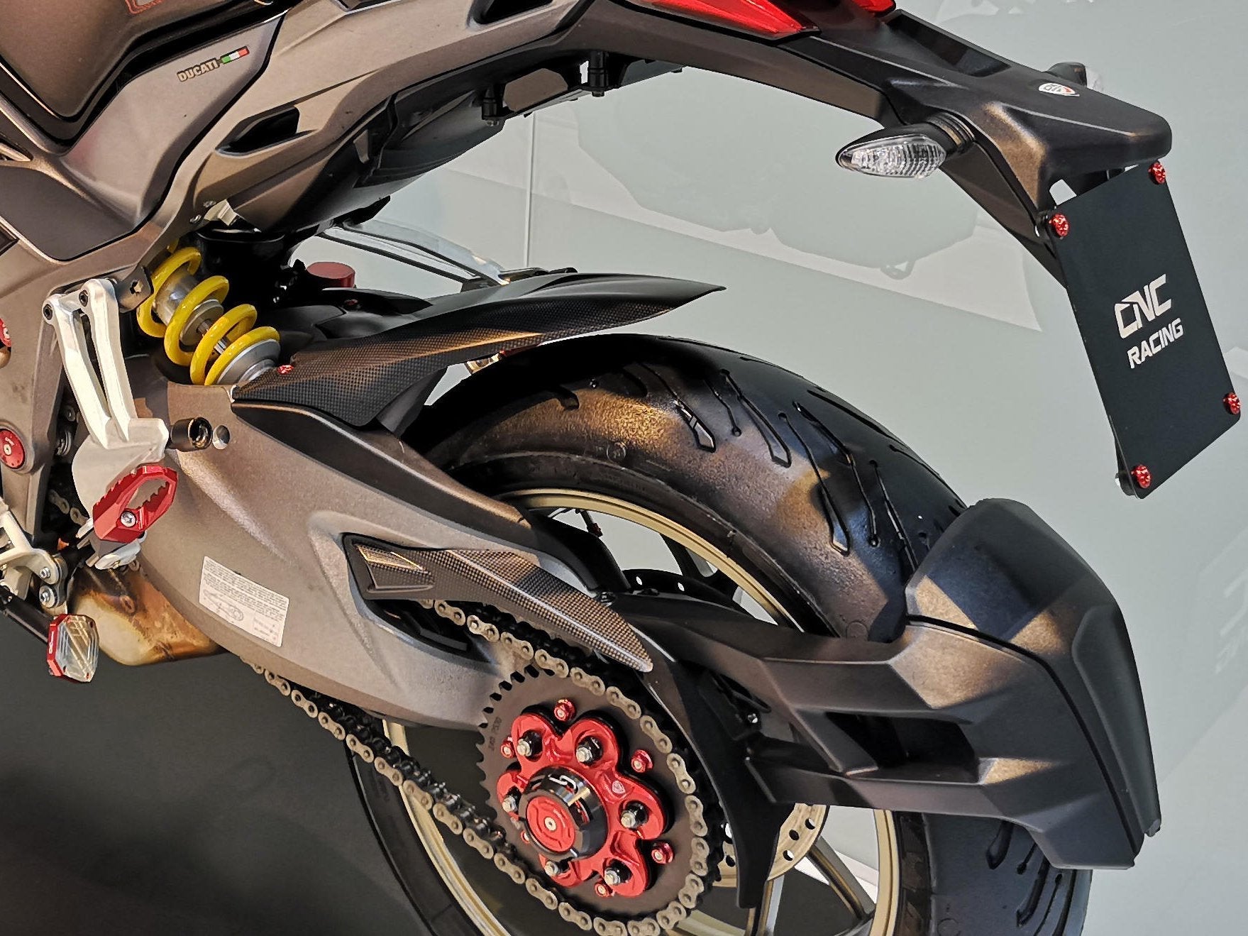 ZA513 - CNC RACING Ducati Multistrada 1260/1200 Carbon Upper Chain Guard – Accessories in the Motodeal Motorcycle Aftermarket Accessories and Parts Online Shop