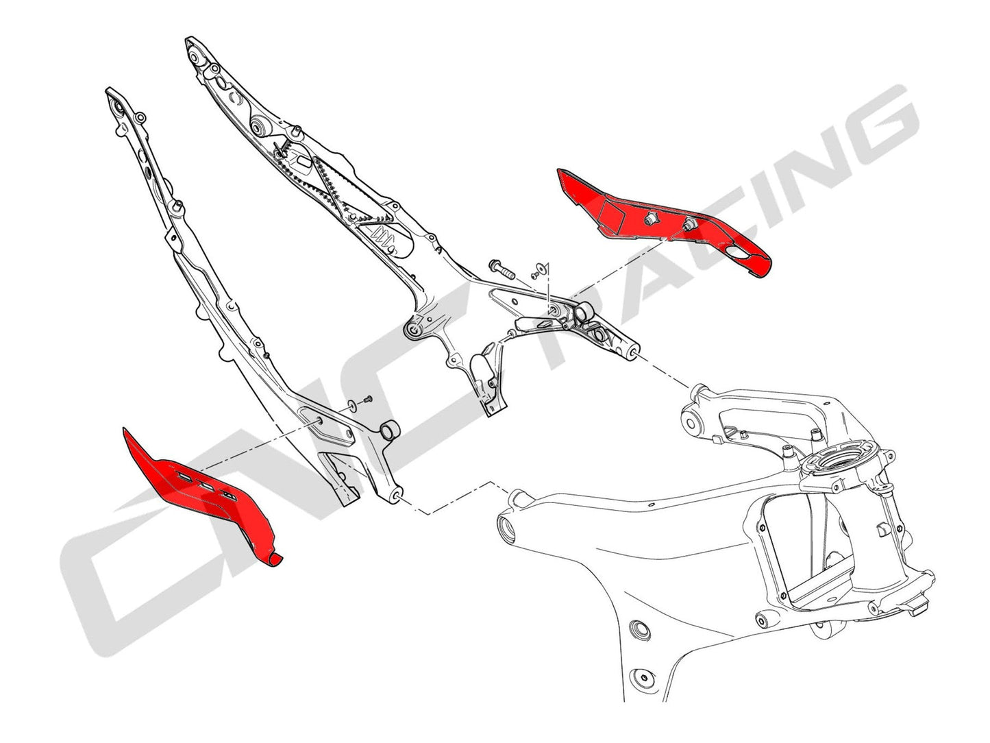 ZA863 - CNC RACING Ducati Panigale V4 (18/24) Carbon Rear Subframe Covers (under seat) – Accessories in the Motodeal Motorcycle Aftermarket Accessories and Parts Online Shop