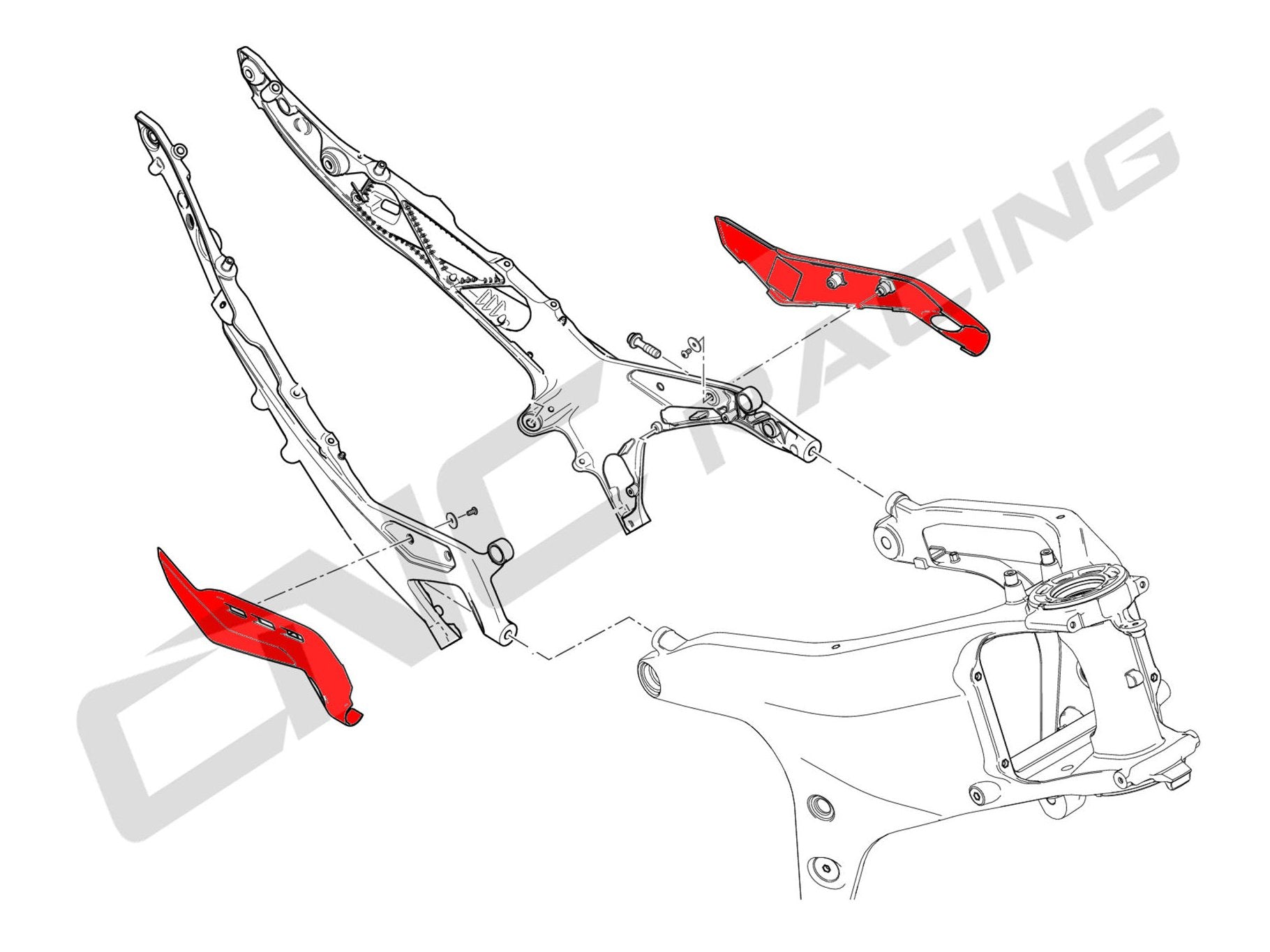 ZA863 - CNC RACING Ducati Panigale V4 (18/24) Carbon Rear Subframe Covers (under seat) – Accessories in the Motodeal Motorcycle Aftermarket Accessories and Parts Online Shop