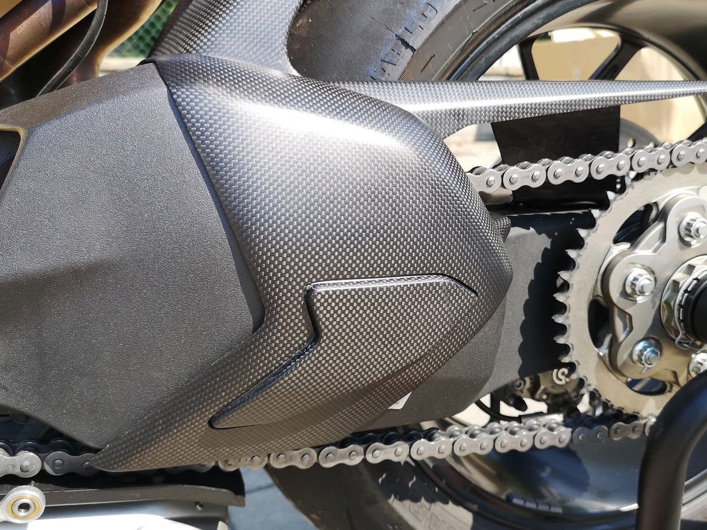 ZA864 - CNC RACING Ducati Panigale V4 (18/24) Carbon Swingarm Cover – Accessories in the Motodeal Motorcycle Aftermarket Accessories and Parts Online Shop