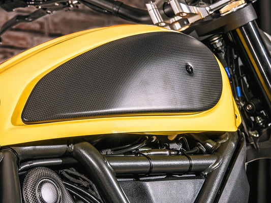 ZA974 - CNC RACING Ducati Scrambler 800 Carbon Fuel Tank Cover – Accessories in the Motodeal Motorcycle Aftermarket Accessories and Parts Online Shop