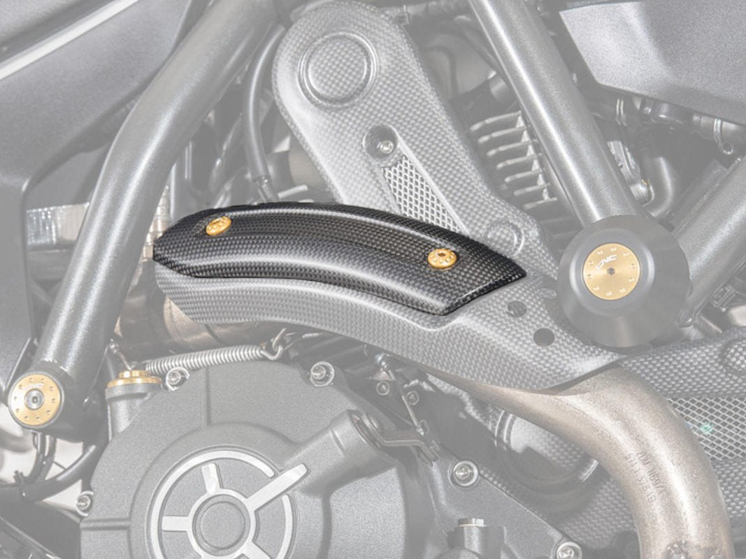 ZA975 - CNC RACING Ducati Monster 797 / Scrambler Carbon Exhaust Pipe Heat Guard – Accessories in the Motodeal Motorcycle Aftermarket Accessories and Parts Online Shop