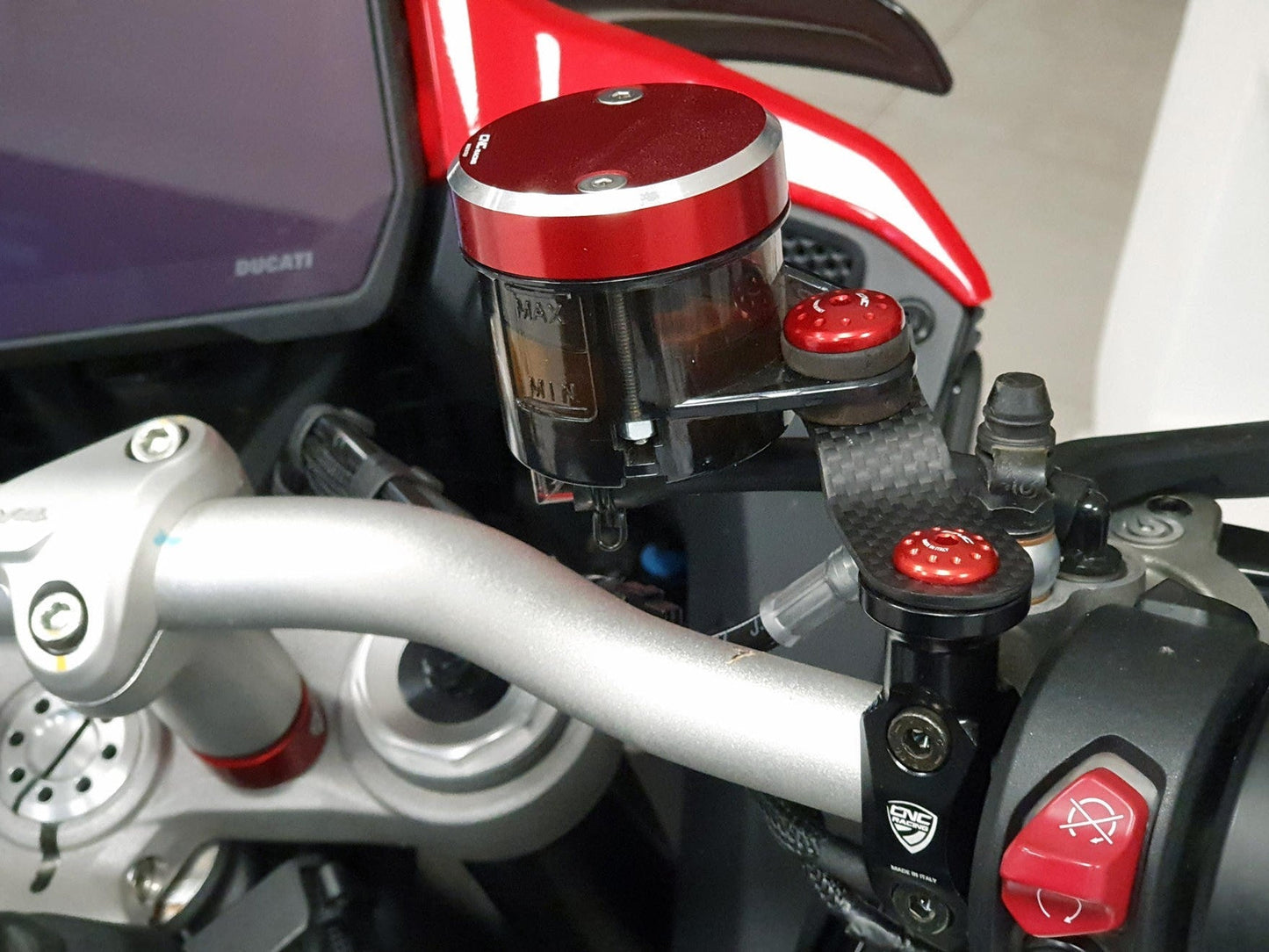 ZA990 - CNC RACING Ducati Multistrada V4 (2021+) Carbon Front Oil Tanks Brackets – Accessories in the Motodeal Motorcycle Aftermarket Accessories and Parts Online Shop