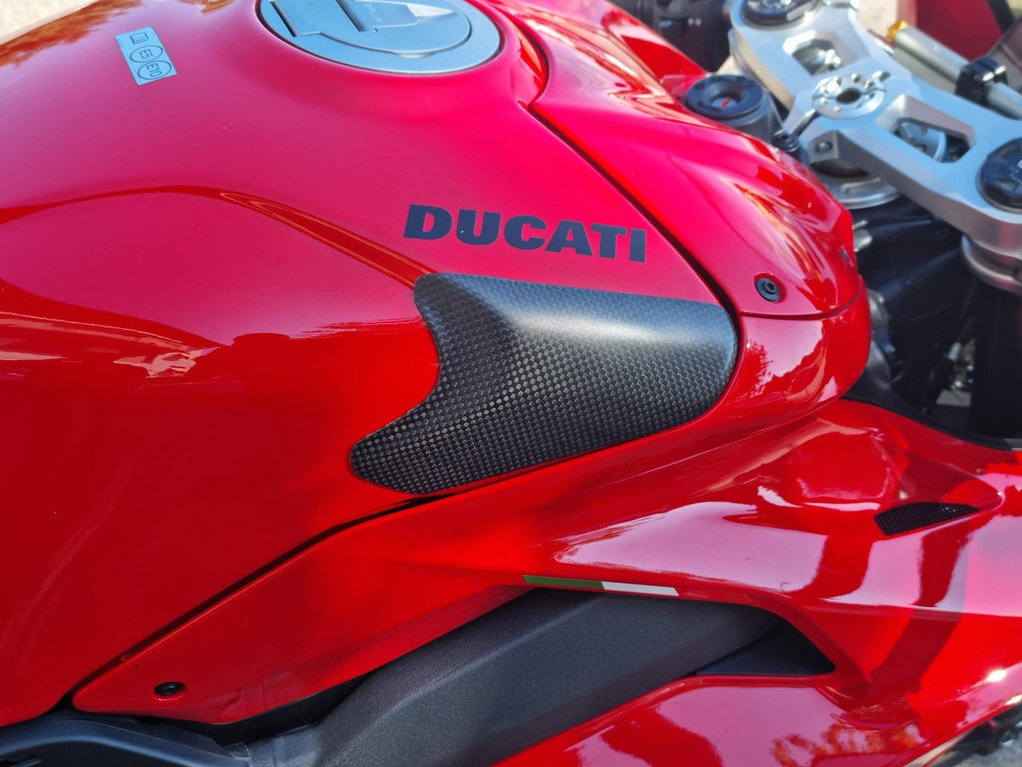 ZP113 - CNC RACING Ducati Panigale V4 (22/24) Carbon Fuel Tank Sliders – Accessories in the Motodeal Motorcycle Aftermarket Accessories and Parts Online Shop