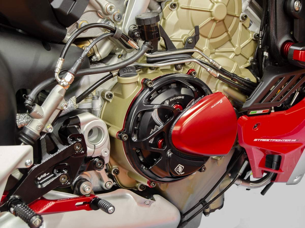 CC10 - DUCABIKE Ducati Panigale V4R Clear Clutch Cover – Accessories in the Motodeal Motorcycle Aftermarket Accessories and Parts Online Shop