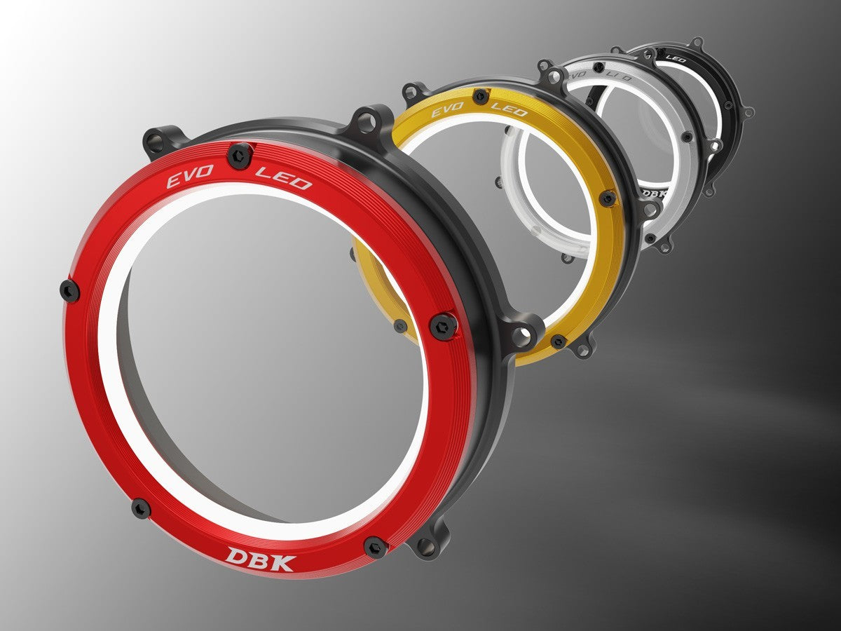 DBK DUCABIKE CC1199L02 Ducati Panigale / Streetfighter V2 Clear Clutch Cover "Evo LED" – Accessories in the Motodeal Motorcycle Aftermarket Accessories and Parts Online Shop